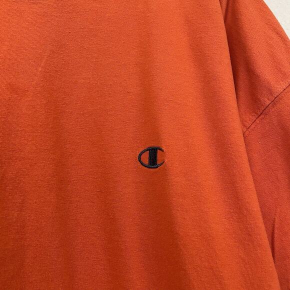 Y2k Champion Authentic Athletic Apparel Mens T-Shirt Orange XL Embroidered Logo - Picture 4 of 8